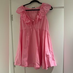 Pink baby doll dress